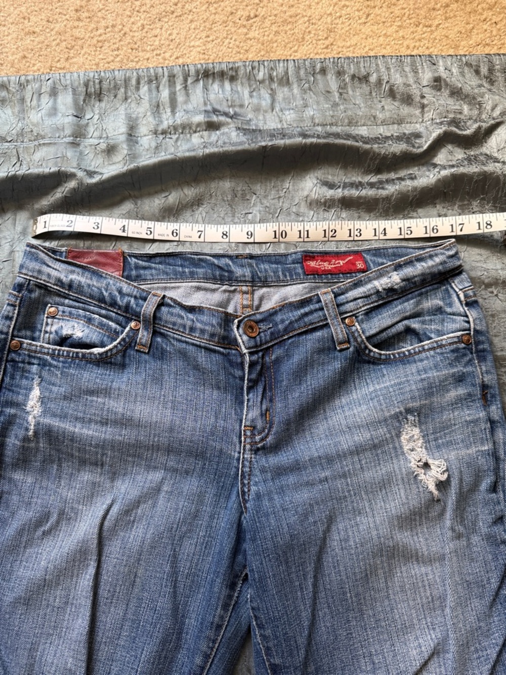 Blue 2 Distressed boot cut size 30